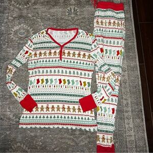 Little Sleepies Women's Pajamas Fair Isle Gingerbread Size Small Christmas